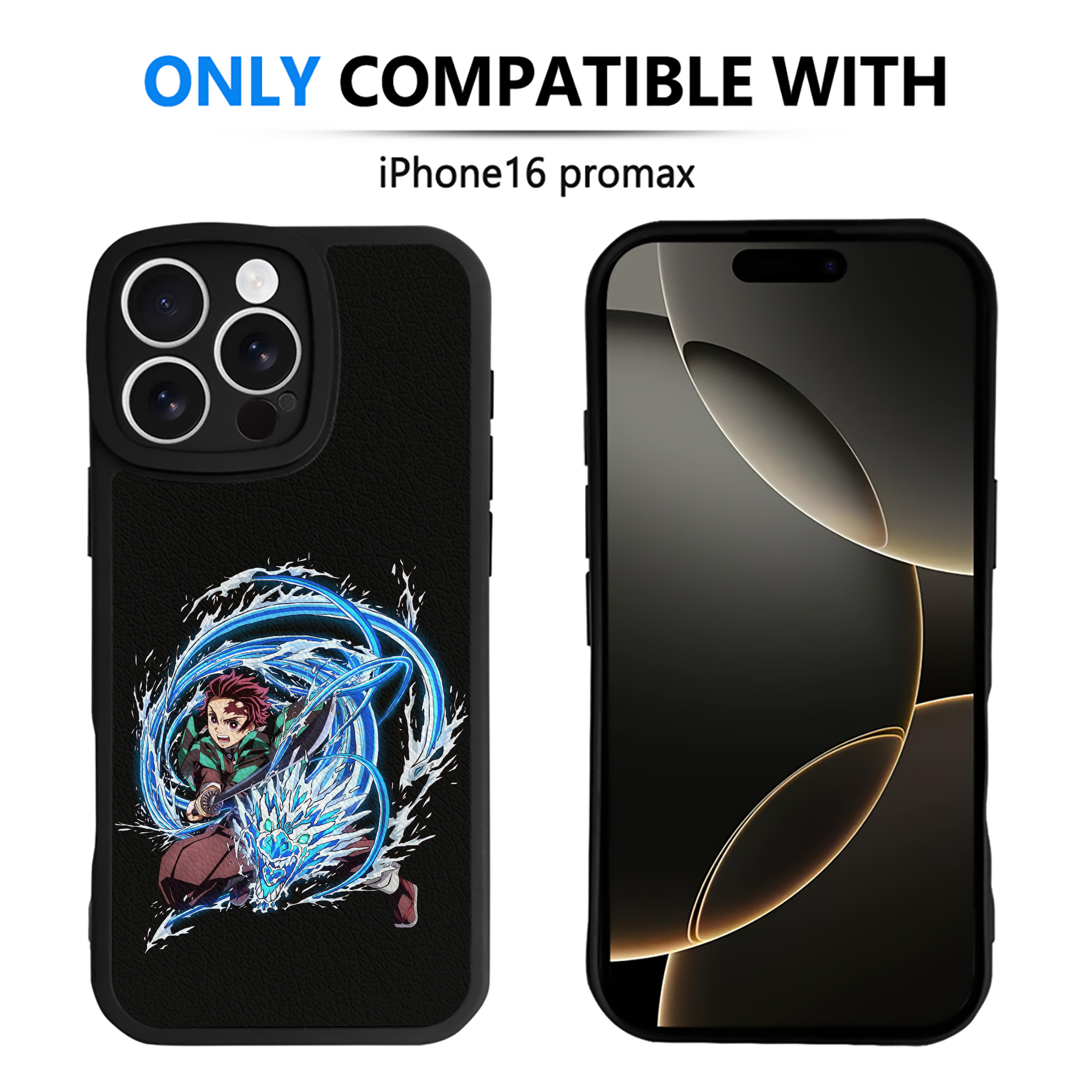 （画像用） 鬼滅の刃 竈門 炭治郎／かまど たんじろう Kamado Tanjirou 【iPhone 16シリーズ対応】シリコンスマホケース（レザー調） 材質：シリコン